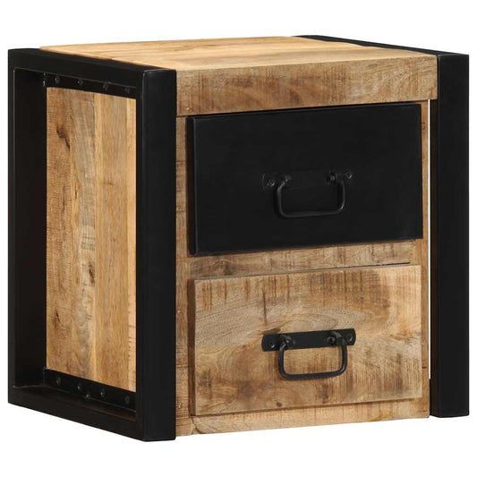 vidaXL Κομοδίνο 40x35x40 cm Στερεό ακατέργαστο ξύλο Mango