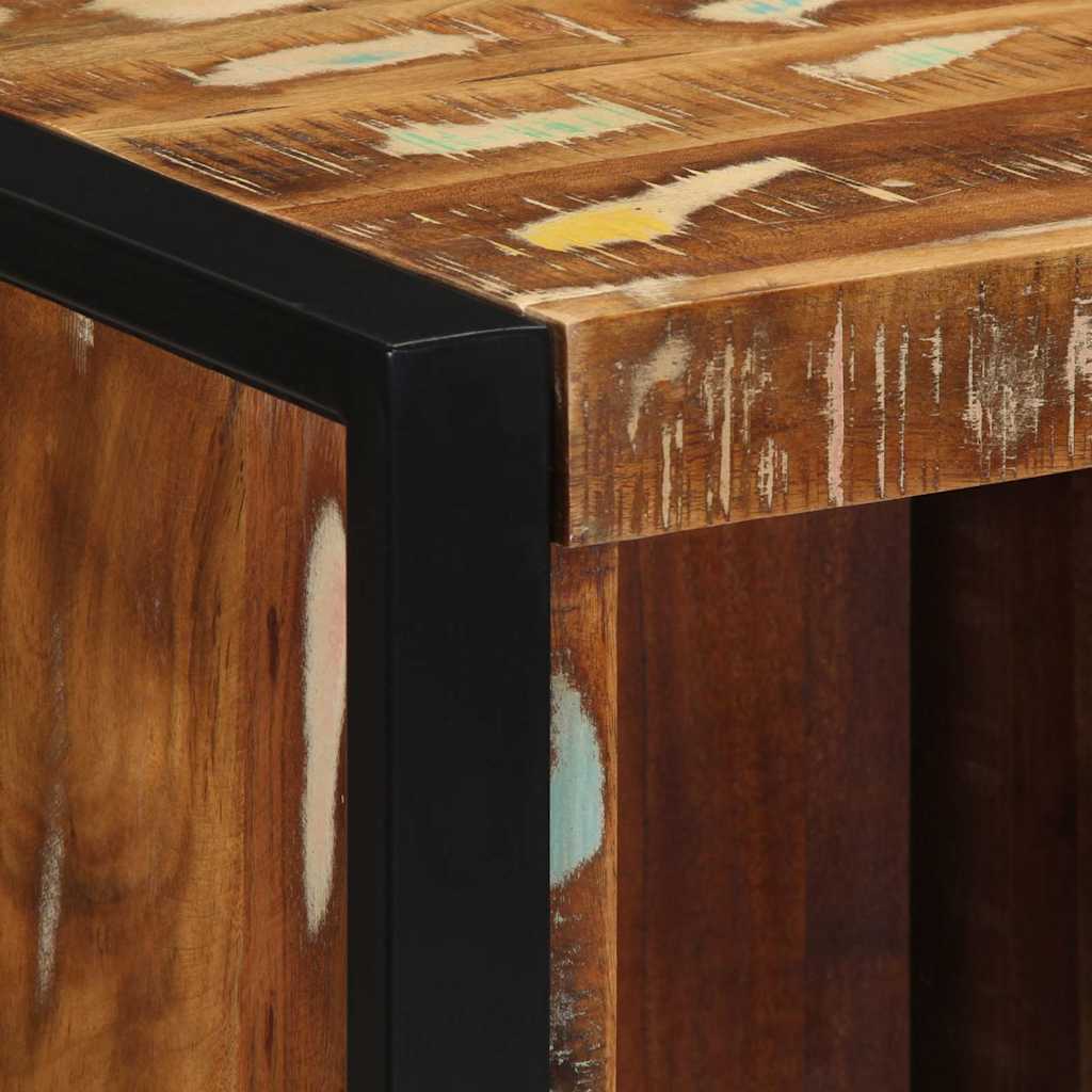 vidaXL Κομοδίνο Πολύχρωμο 40x35x40 cm Στερεό ξύλο αναγεννημένο