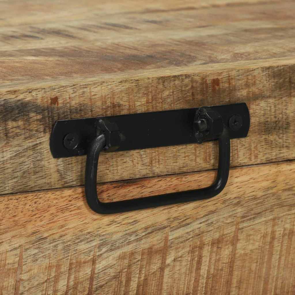 vidaXL Κουτιά Αποθήκευσης Καφέ 80 x 30 x 30 εκ Μασίφ ξύλο μάνγκο