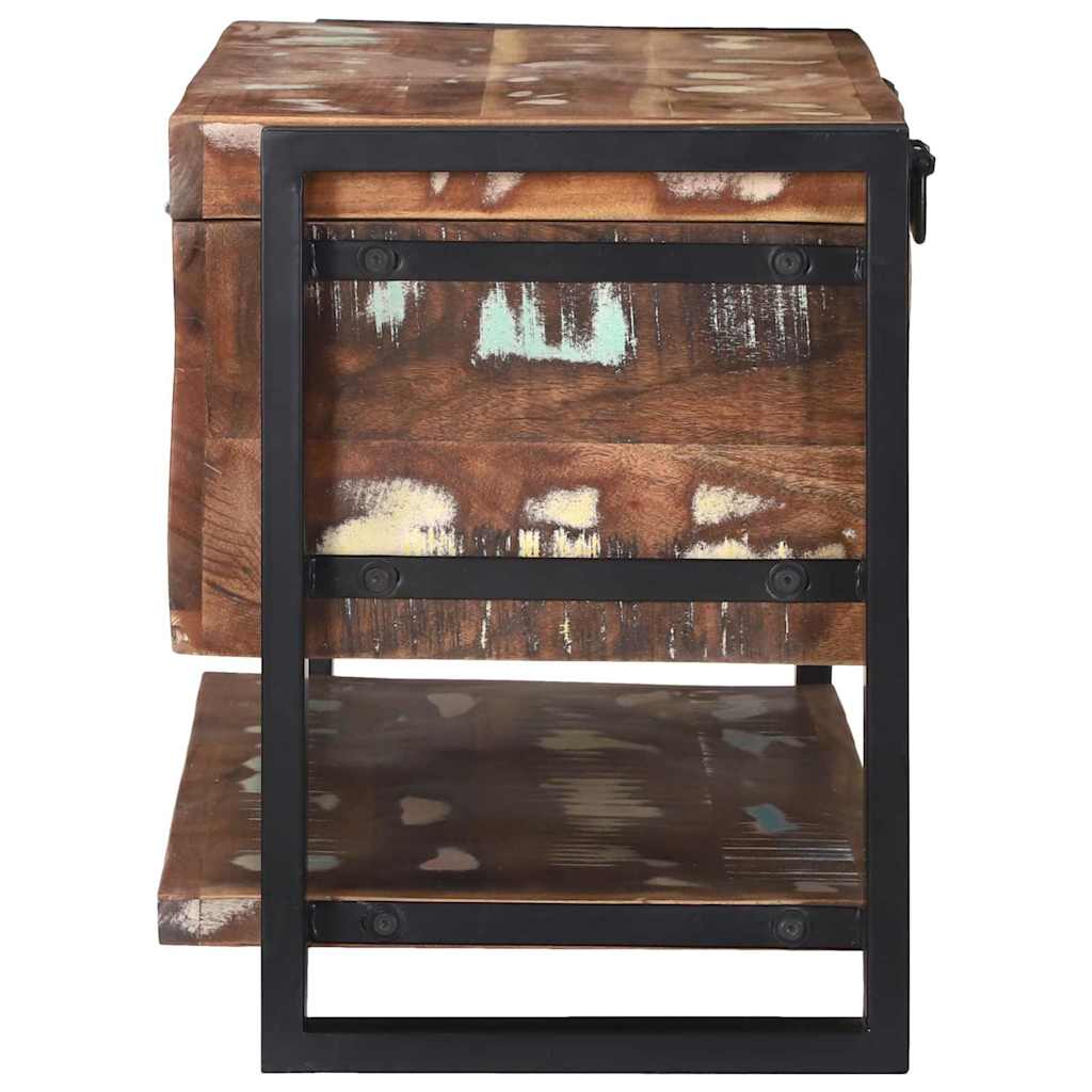 vidaXL Κουτί Αποθήκευσης Πολύχρωμο Μασίφ ανακυκλωμένο ξύλο