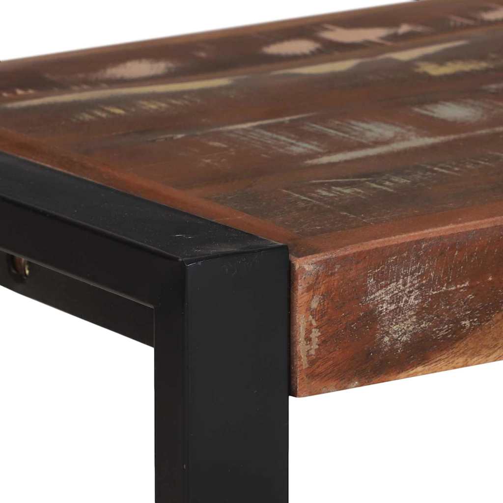 vidaXL Παγκάκι Πολύχρωμο 100 x 35 x 45 εκ. Μασίφ ανακυκλωμένο ξύλο