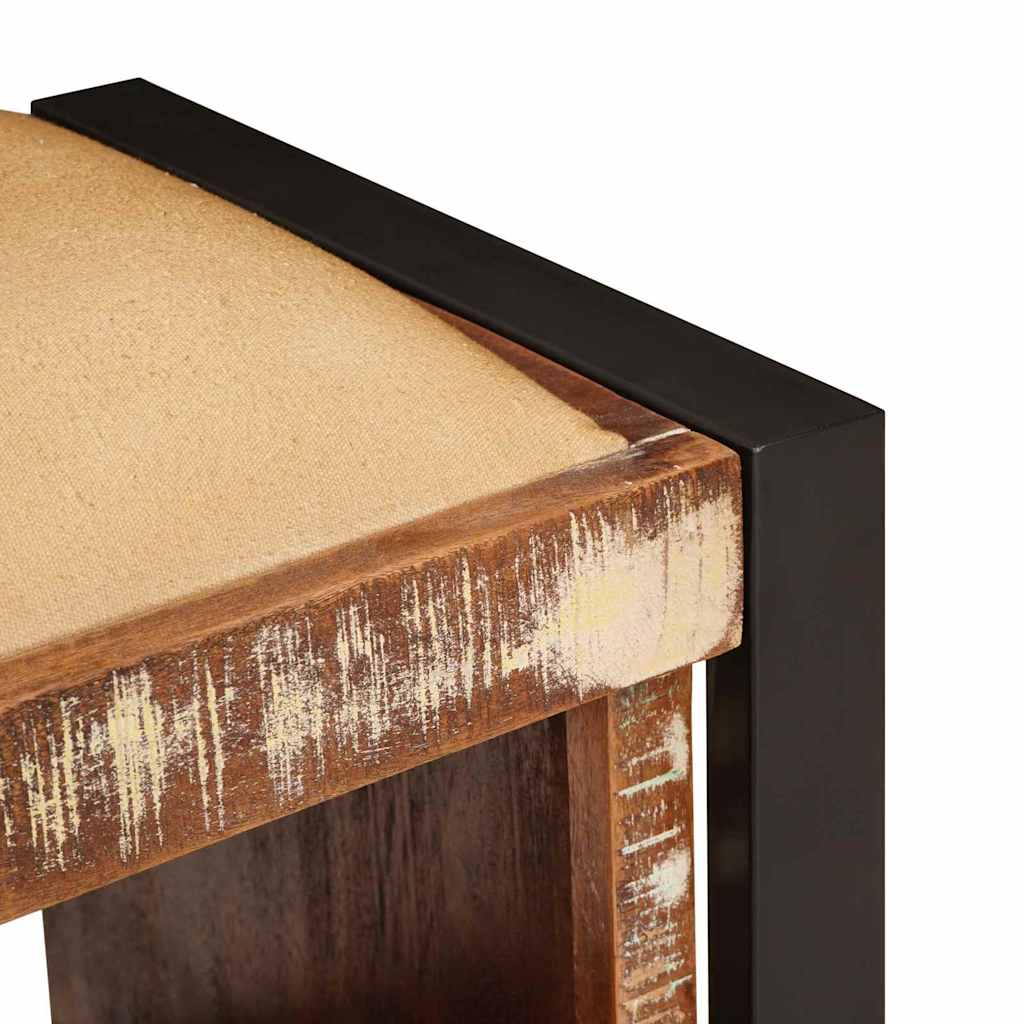 vidaXL Παγκάκι Αποθήκευσης Πολύχρωμο Μασίφ ανακυκλωμένο ξύλο