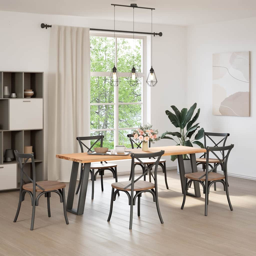 vidaXL Πόδια Κονσόλας 2 τεμ. σε σχήμα U, Ανθρακί 28x(72-73) εκ. από Ατσάλι