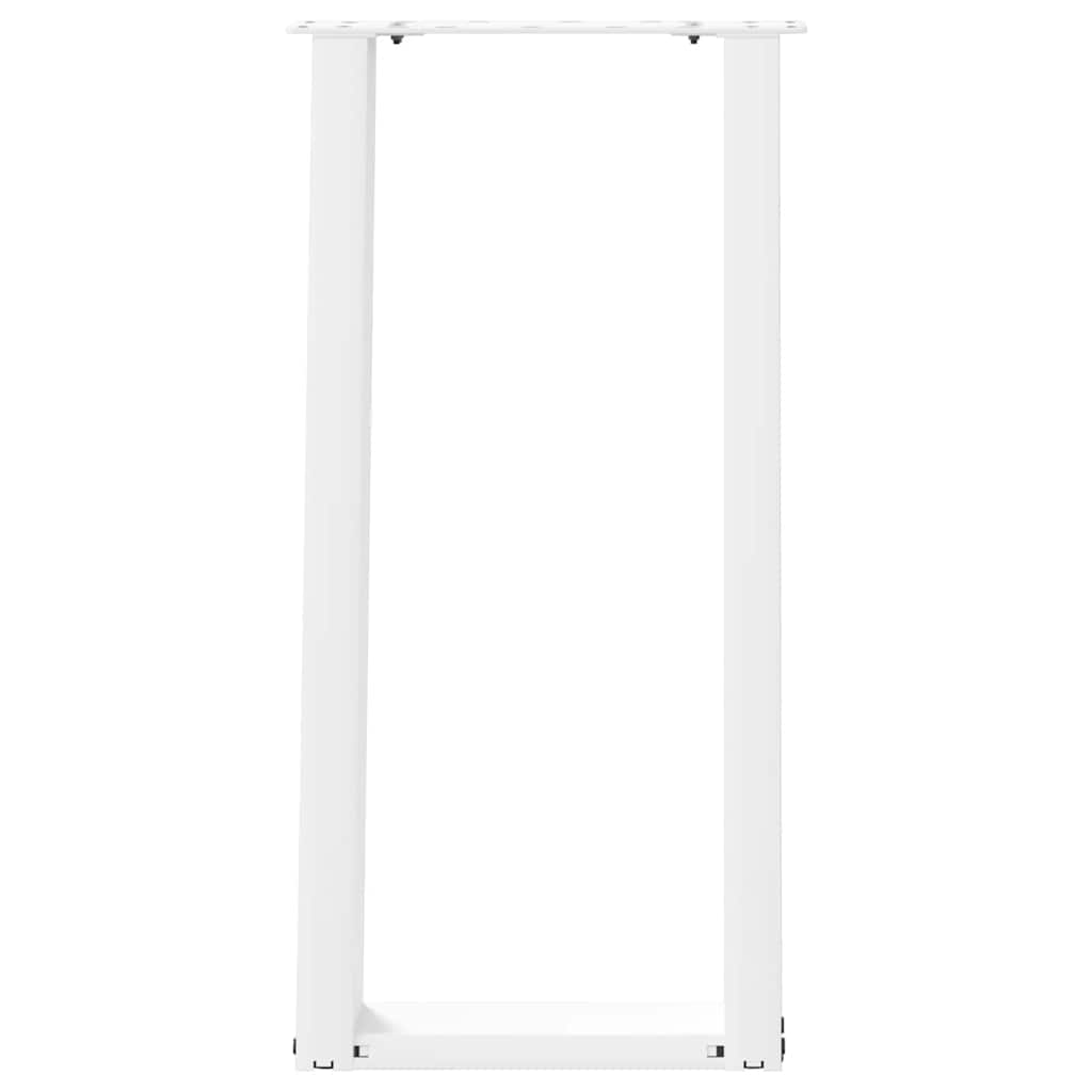 vidaXL Πόδια Κονσόλας σε Σχήμα U 2 τεμ. Λευκά 38x(72-73) εκ. Ατσάλι