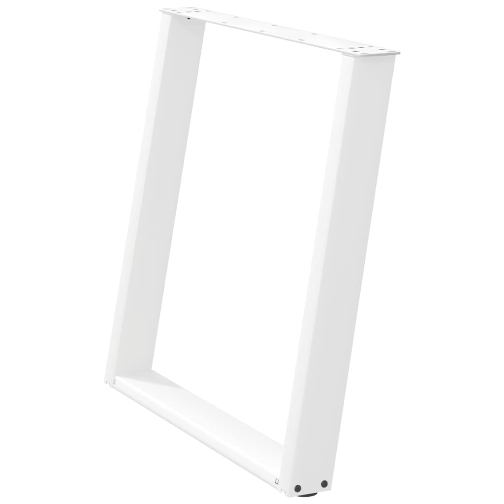 vidaXL Πόδια Τραπεζαρίας σε Σχήμα U 2 τεμ. Λευκά 70x(72-73) εκ. Ατσάλι