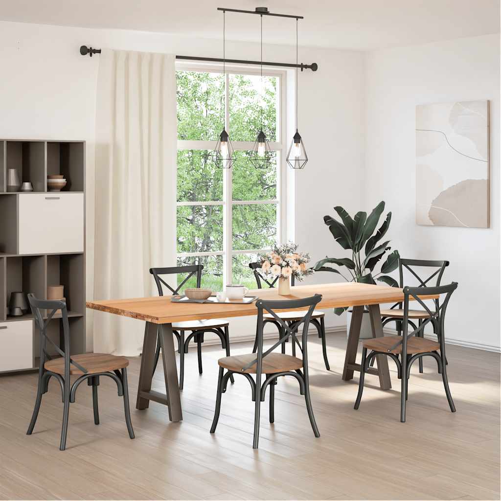 vidaXL Πόδια Τραπεζαρίας Σχήματος Α 2 τεμ. 50x(72-73) εκ. Ατσάλι