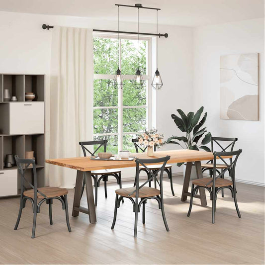 vidaXL Πόδια Τραπεζαρίας Σχήματος Α 2 τεμ. 60x(72-73) εκ. Ατσάλι