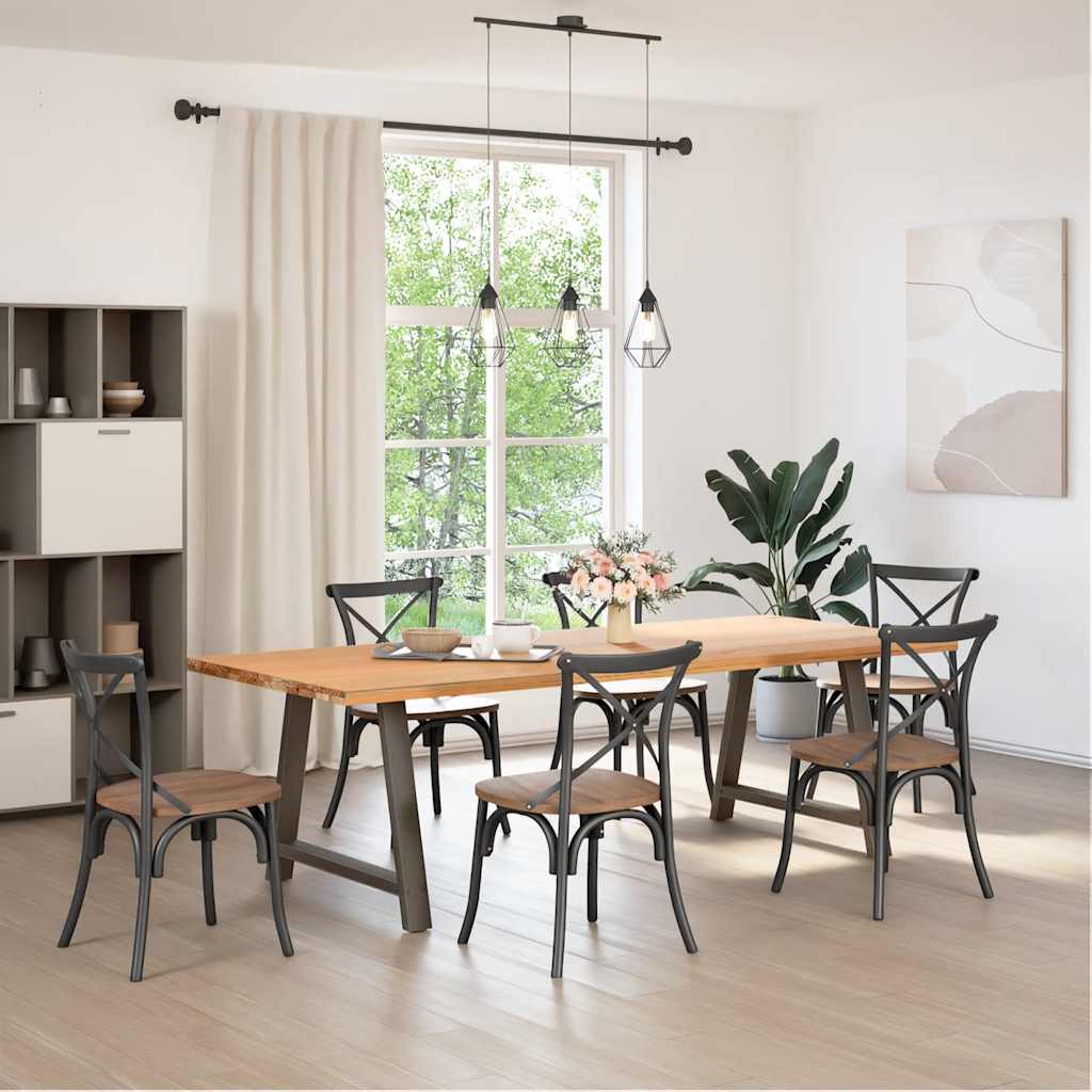 vidaXL Πόδια Τραπεζαρίας Σχήματος Α 2 τεμ. 90x(72-73) εκ. Ατσάλι