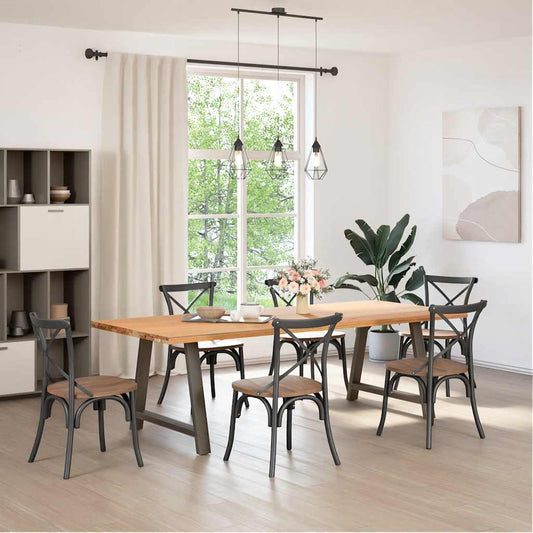 vidaXL Πόδια Τραπεζαρίας Σχήματος Α 2 τεμ. 90x(72-73) εκ. Ατσάλι