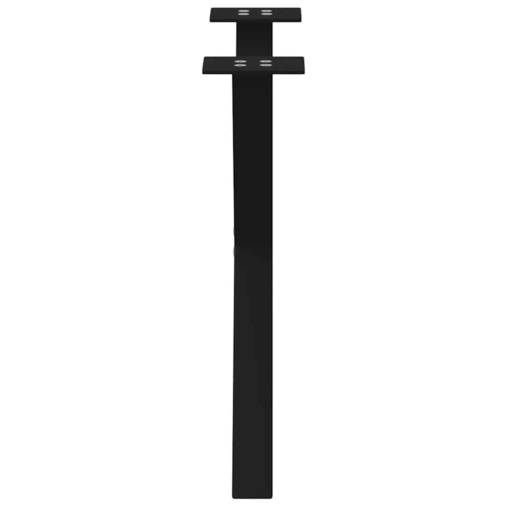 vidaXL Πόδια Τραπεζιού Σαλονιού σε Σχήμα Χ, 2 τεμ. Μαύρο, Ατσάλι 60x(42-43) εκ.