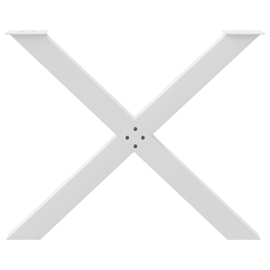 vidaXL Πόδια Τραπεζαρίας σε Σχήμα Χ 3 τεμ. Λευκά 90x(72-73) εκ. Ατσάλι