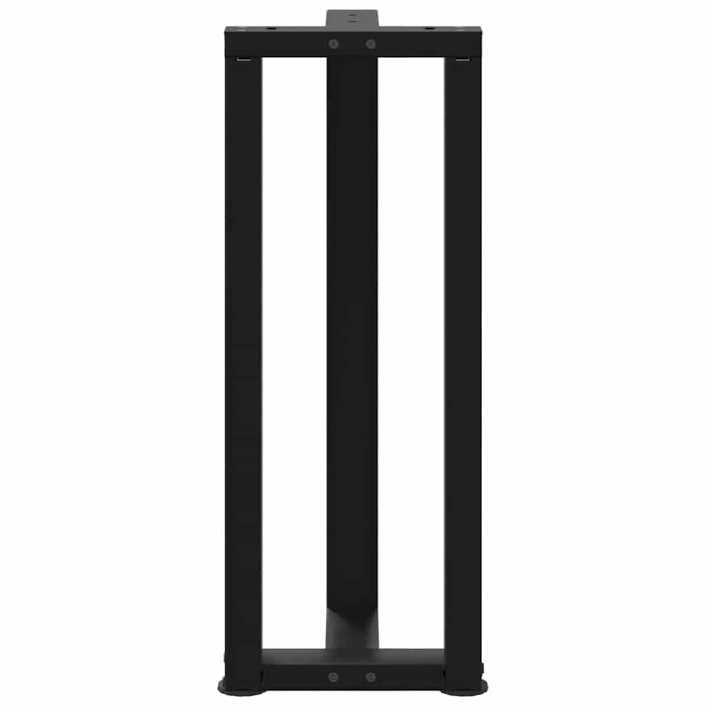 vidaXL Πόδια Κονσόλας σε Σχήμα Τ, 2 τεμ. Μαύρο 25x28x(72-73) εκ. Ατσάλι