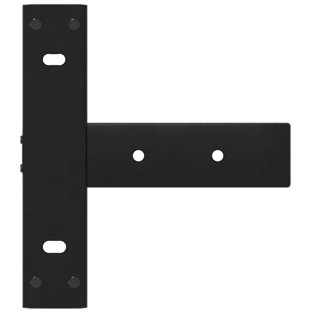 vidaXL Πόδια Κονσόλας σε Σχήμα Τ, 2 τεμ. Μαύρο 25x28x(72-73) εκ. Ατσάλι