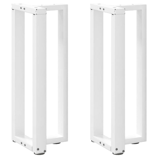 vidaXL Πόδια Κονσόλας σε Σχήμα Τ, 2 τεμ. Λευκά 25x28x(72-73) εκ. Ατσάλι