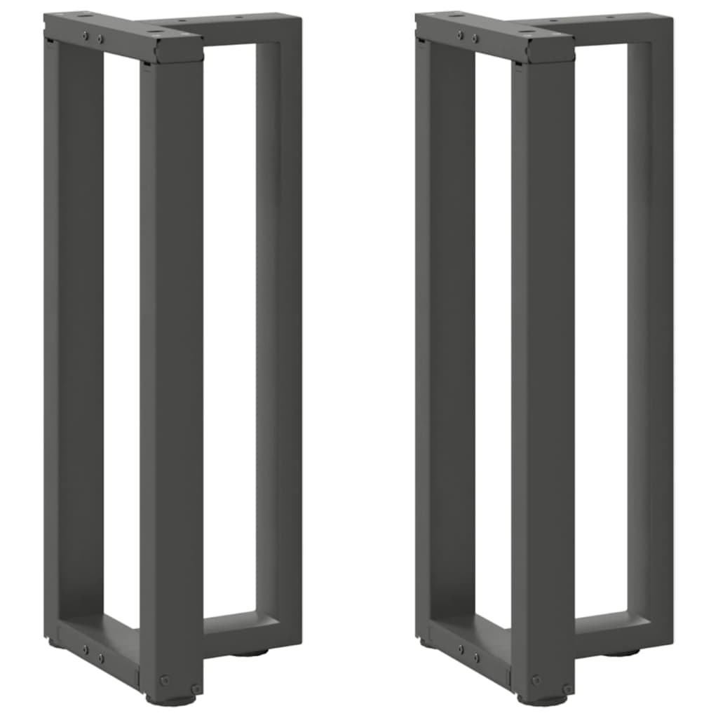 vidaXL Πόδια Κονσόλας σε Σχήμα Τ, 2 τεμ. Ανθρακί 25x28x(72-73) εκ. Ατσάλι