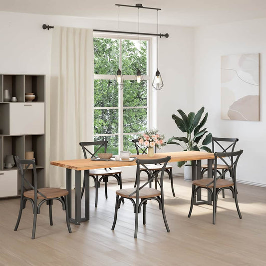 vidaXL Πόδια Κονσόλας σε Σχήμα Τ, 2 τεμ. Ανθρακί 25x28x(72-73) εκ. Ατσάλι