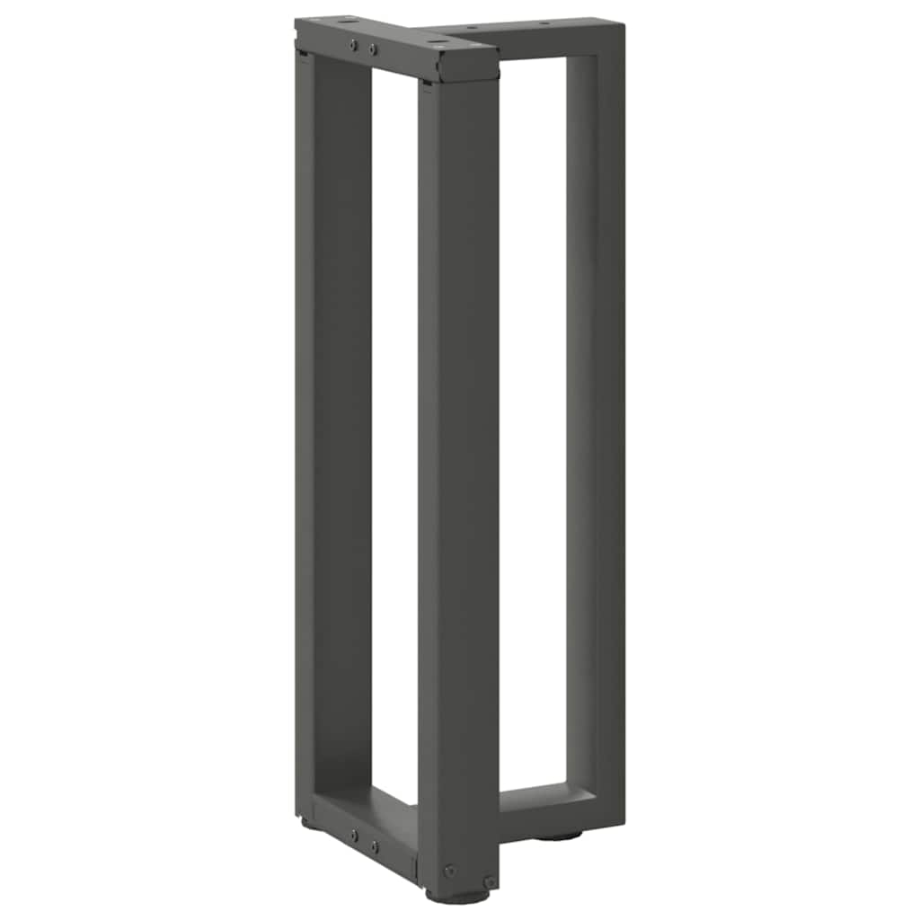 vidaXL Πόδια Κονσόλας σε Σχήμα Τ, 2 τεμ. Ανθρακί 25x28x(72-73) εκ. Ατσάλι