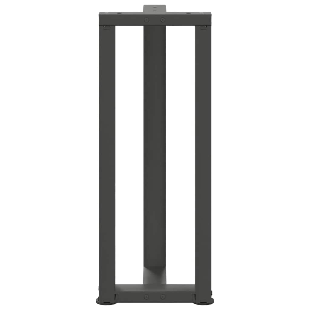 vidaXL Πόδια Κονσόλας σε Σχήμα Τ, 2 τεμ. Ανθρακί 25x28x(72-73) εκ. Ατσάλι