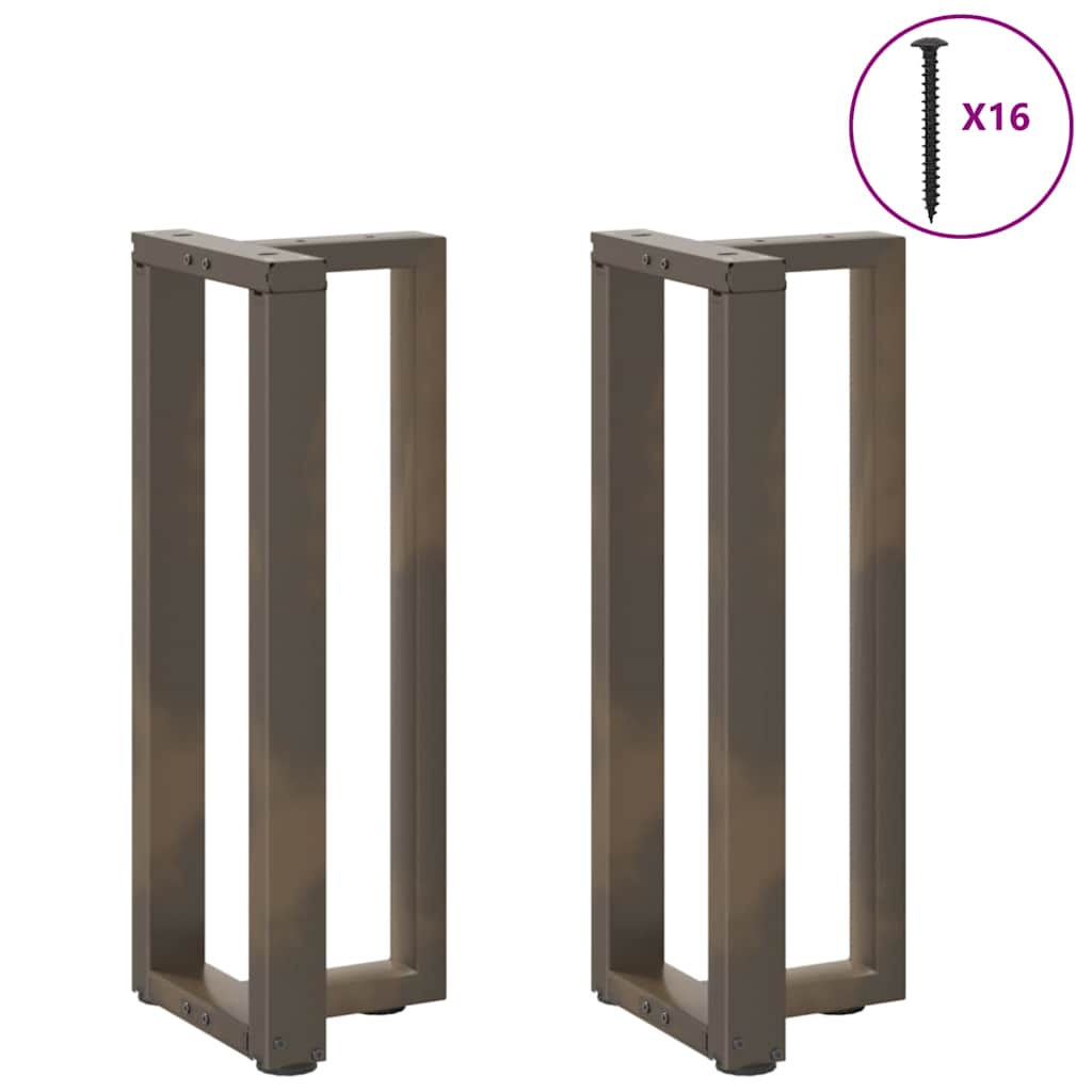 vidaXL Πόδια Κονσόλας σε Σχήμα Τ, 2 τεμ. Μαύρο 25x28x(72-73) εκ. Ατσάλι