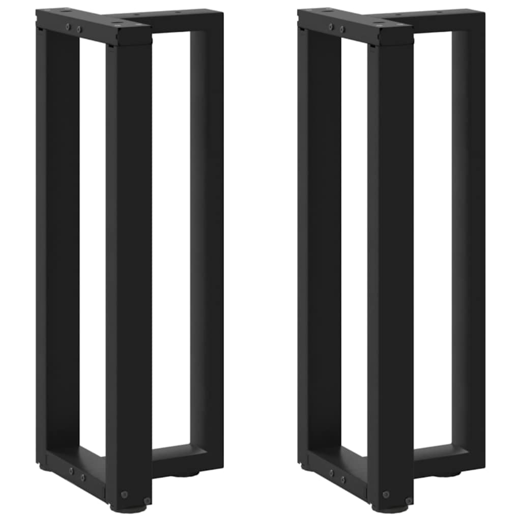 vidaXL Πόδια Κονσόλας σε Σχήμα Τ, 2 τεμ. Μαύρο 38x25x(72-73) εκ. Ατσάλι