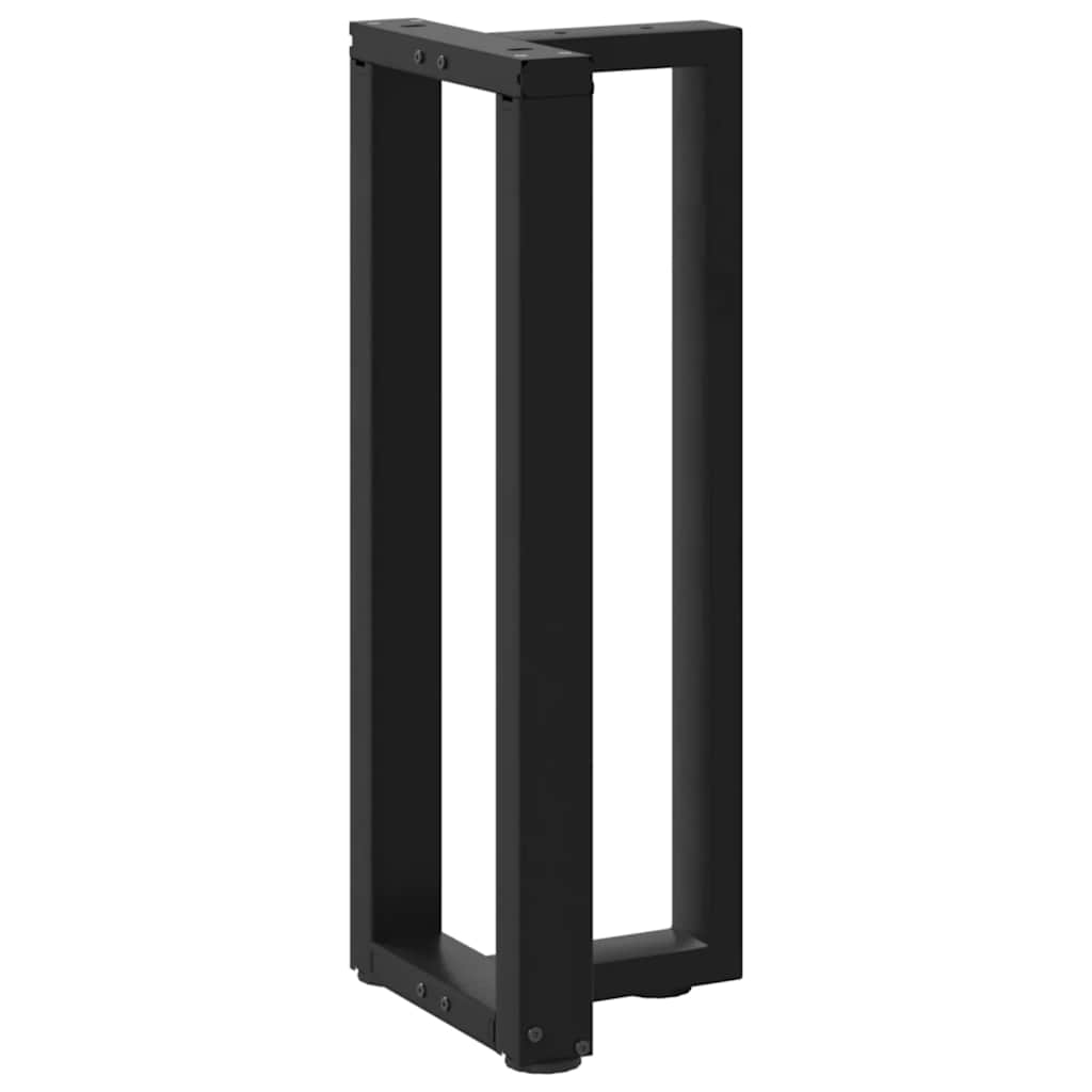 vidaXL Πόδια Κονσόλας σε Σχήμα Τ, 2 τεμ. Μαύρο 38x25x(72-73) εκ. Ατσάλι