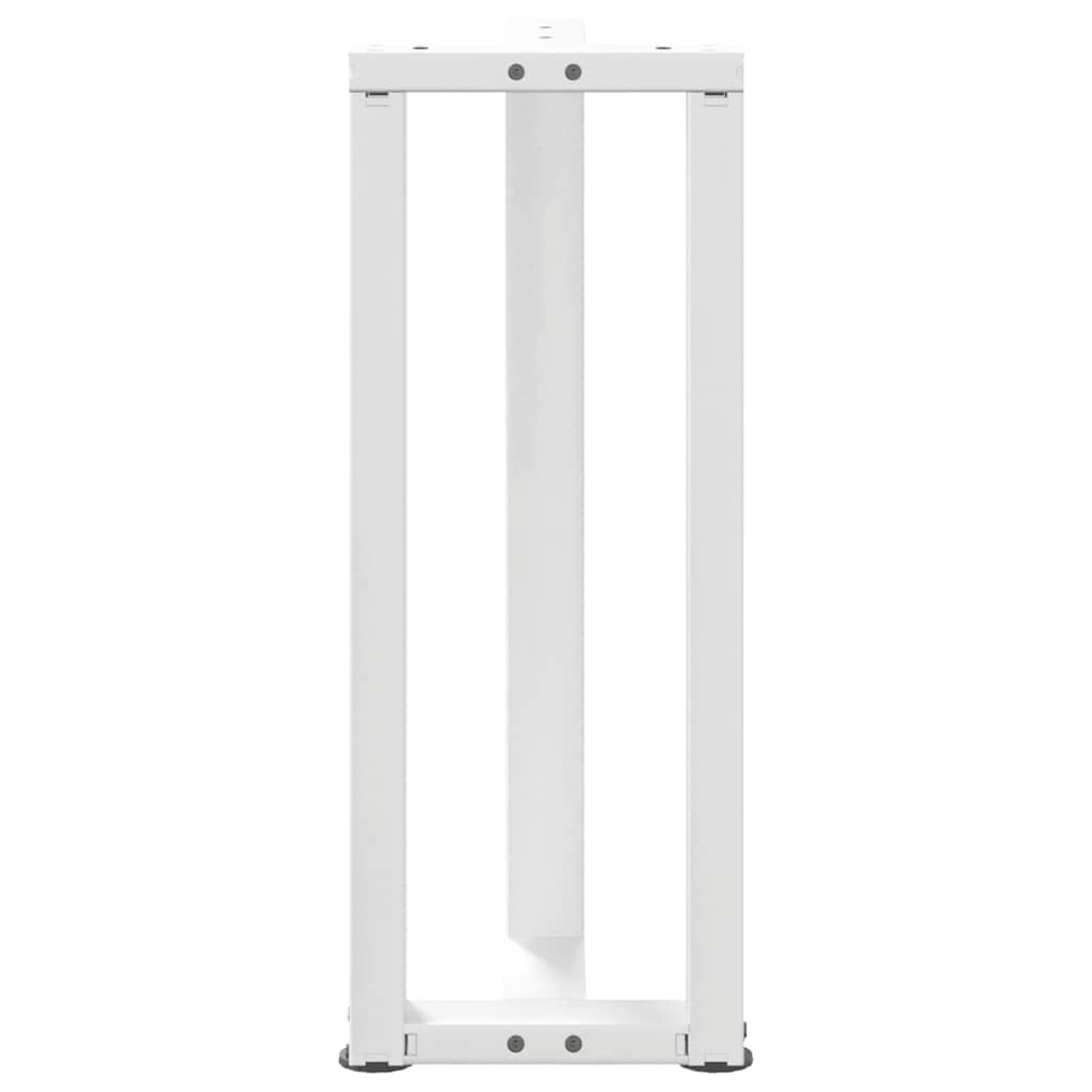 vidaXL Πόδια Κονσόλας σε Σχήμα Τ, 2 τεμ. Λευκά 38x25x(72-73) εκ. Ατσάλι