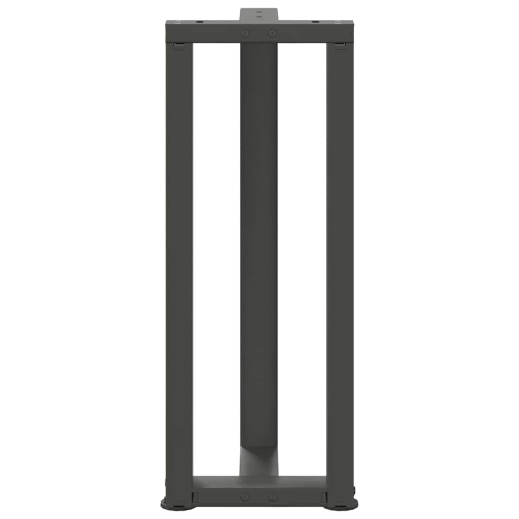vidaXL Πόδια Κονσόλας σε Σχήμα Τ, 2 τεμ. Ανθρακί 38x25x(72-73) εκ. Ατσάλι