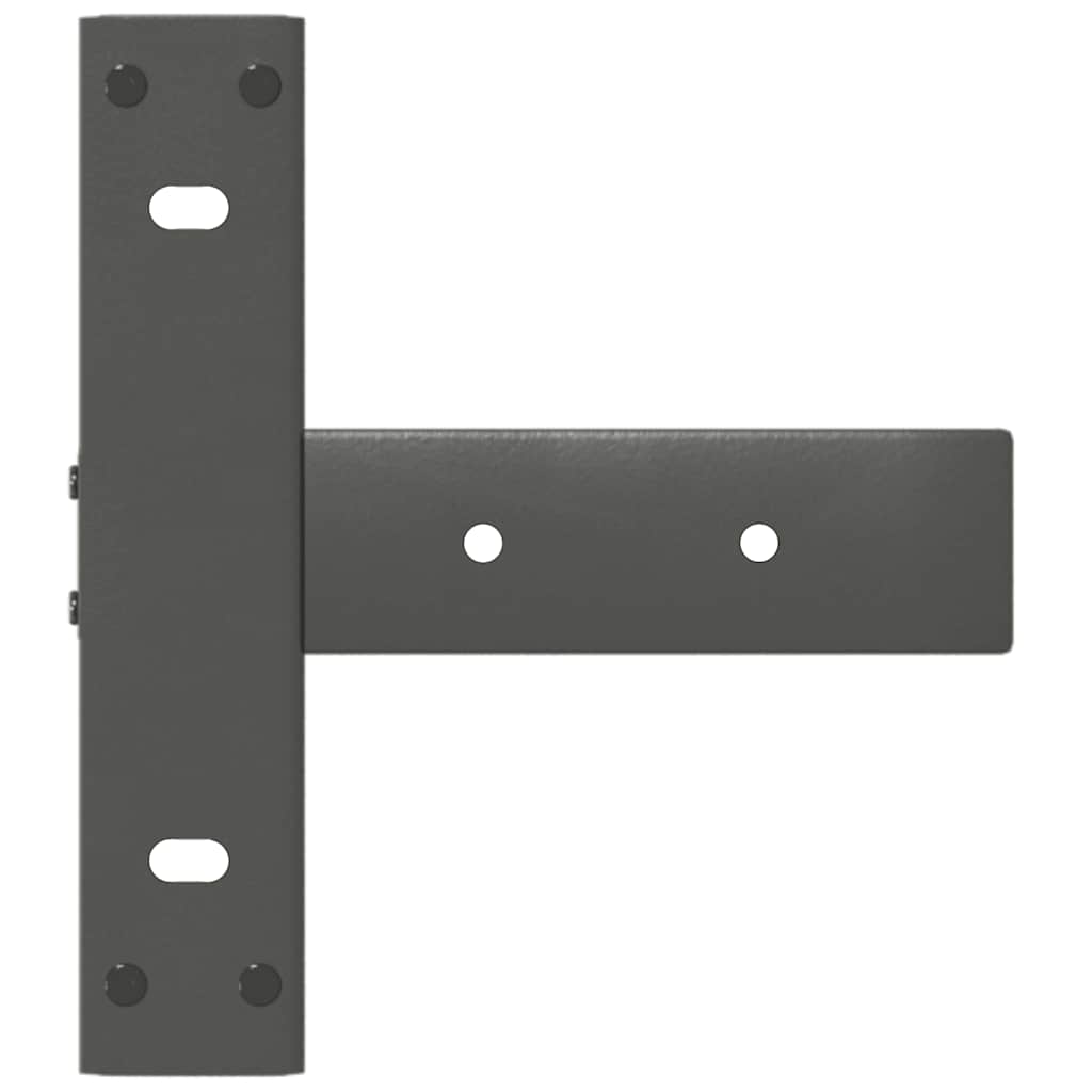 vidaXL Πόδια Κονσόλας σε Σχήμα Τ, 2 τεμ. Ανθρακί 38x25x(72-73) εκ. Ατσάλι