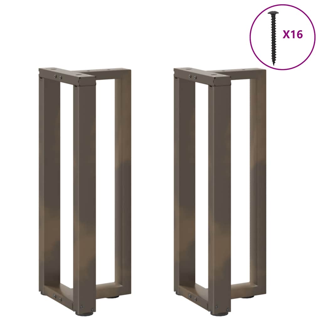 vidaXL Πόδια Κονσόλας σε Σχήμα Τ, 2 τεμ. Μαύρο 38x25x(72-73) εκ. Ατσάλι