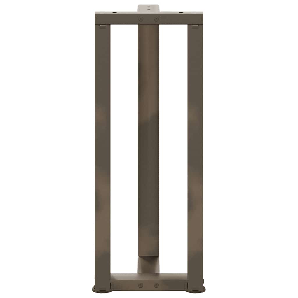vidaXL Πόδια Κονσόλας σε Σχήμα Τ, 2 τεμ. Μαύρο 38x25x(72-73) εκ. Ατσάλι