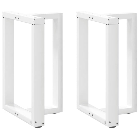 vidaXL Πόδια Τραπεζαρίας σε Σχήμα Τ, 2 τεμ. Λευκά 50x35x(72-73) εκ. Ατσάλι