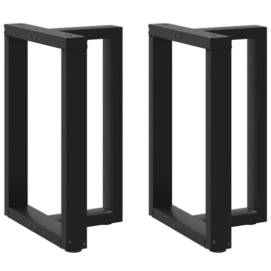 vidaXL Πόδια Τραπεζαρίας σε Σχήμα Τ, 2 τεμ. Μαύρο 60x35x(72-73) εκ. Ατσάλι