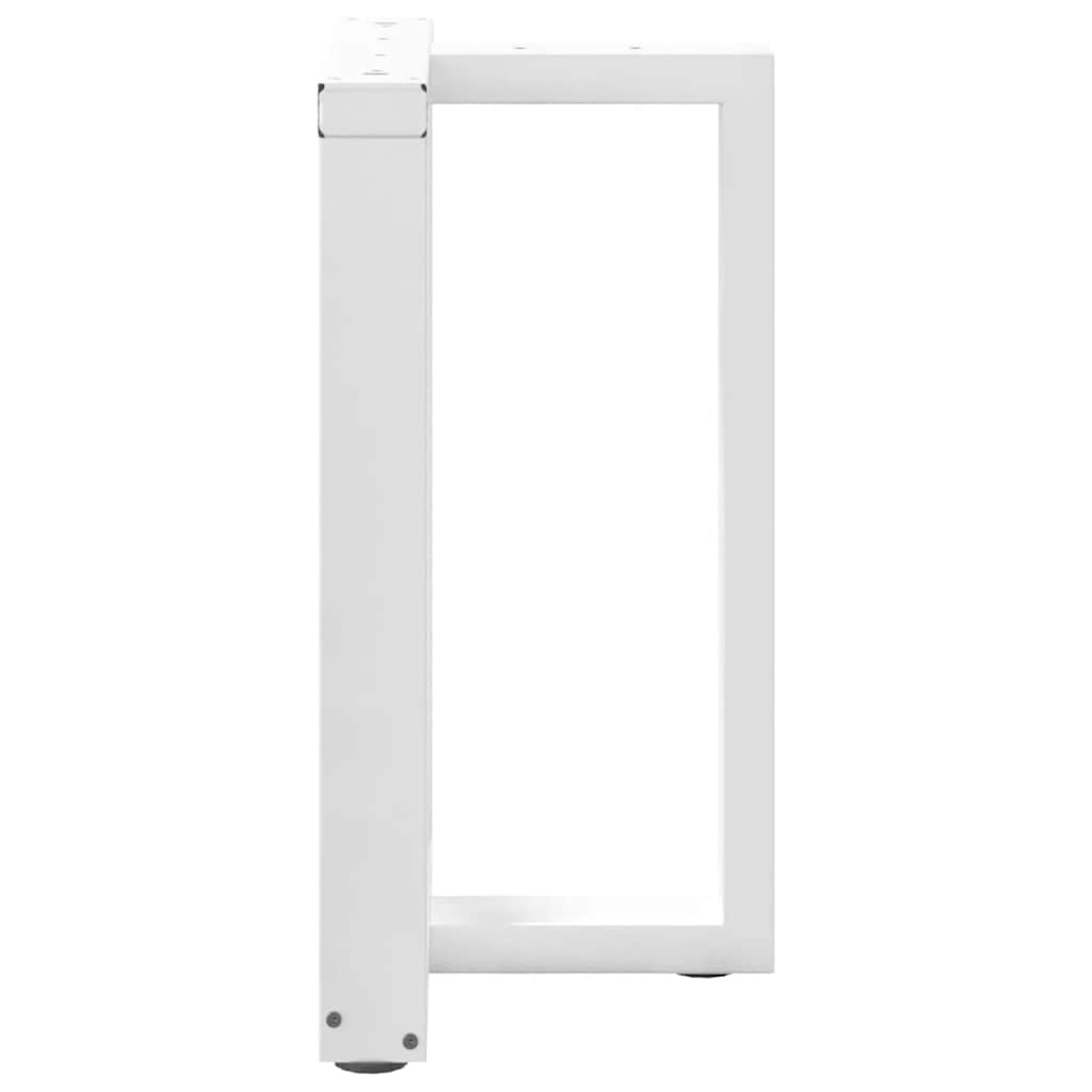 vidaXL Πόδια Τραπεζαρίας σε Σχήμα Τ, 2 τεμ. Λευκά 60x35x(72-73) εκ. Ατσάλι