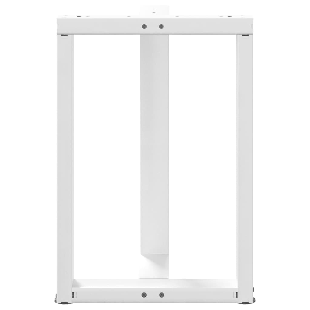 vidaXL Πόδια Τραπεζαρίας σε Σχήμα Τ, 2 τεμ. Λευκά 60x35x(72-73) εκ. Ατσάλι