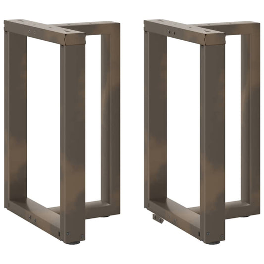 vidaXL Πόδια Τραπεζαρίας σε Σχήμα Τ, 2 τεμ. Μαύρο 60x35x(72-73) εκ. Ατσάλι