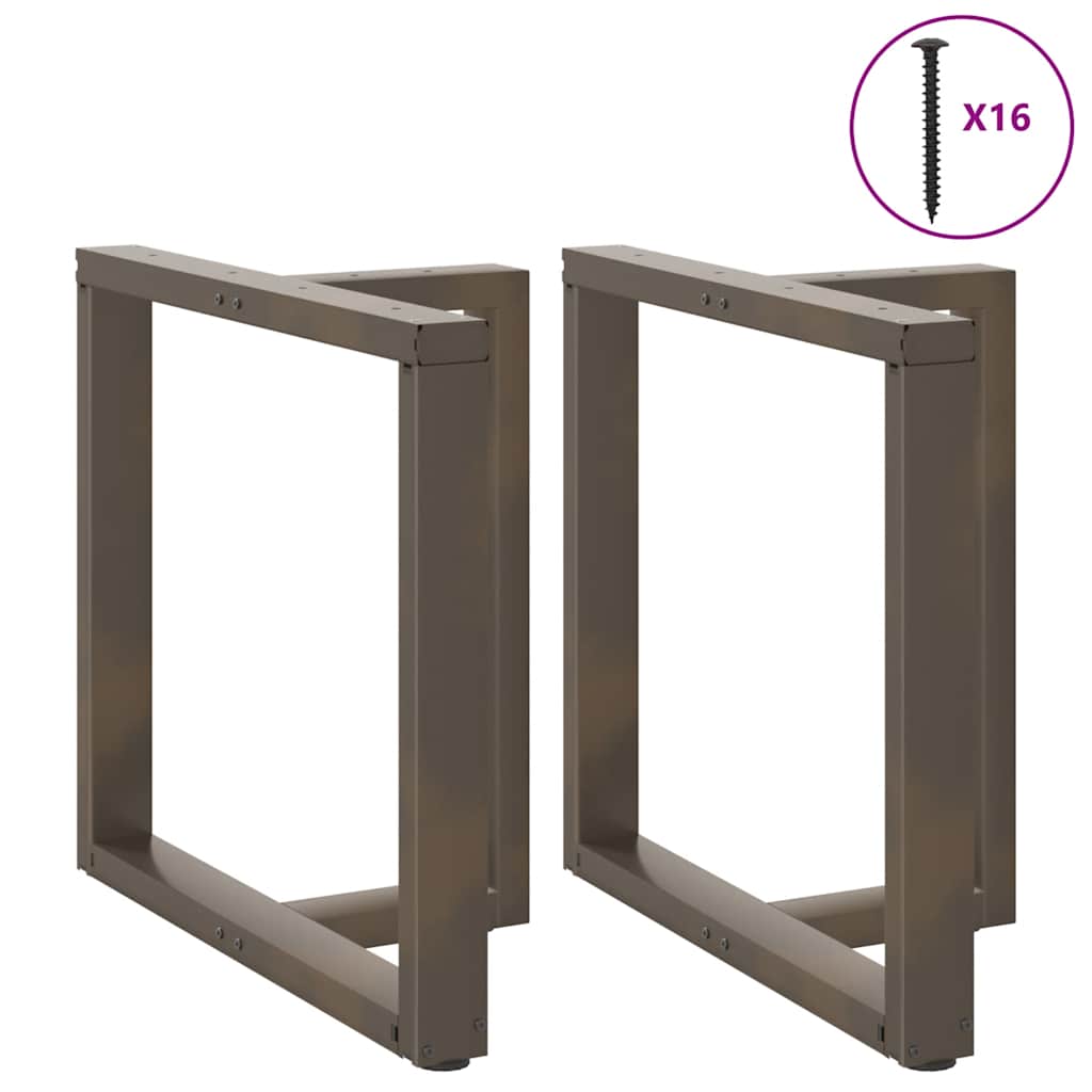 vidaXL Πόδια Τραπεζαρίας σε Σχήμα Τ, 2 τεμ. Μαύρο 70x35x(72-73) εκ. Ατσάλι
