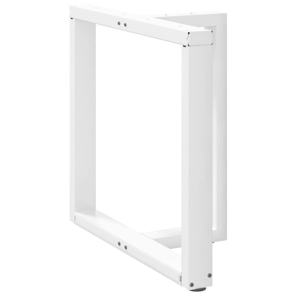 vidaXL Πόδια Τραπεζαρίας σε Σχήμα Τ, 2 τεμ. Λευκά 80x35x(72-73) εκ. Ατσάλι
