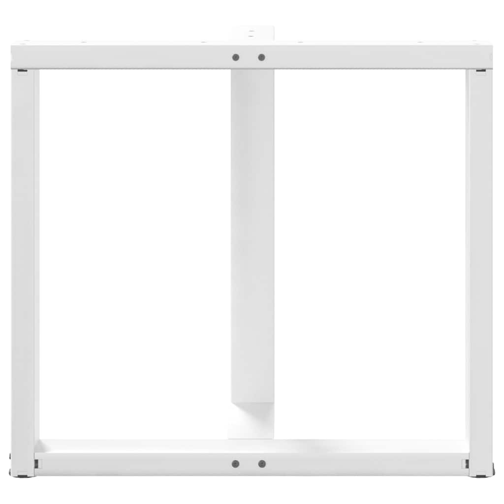 vidaXL Πόδια Τραπεζαρίας σε Σχήμα Τ, 2 τεμ. Λευκά 80x35x(72-73) εκ. Ατσάλι