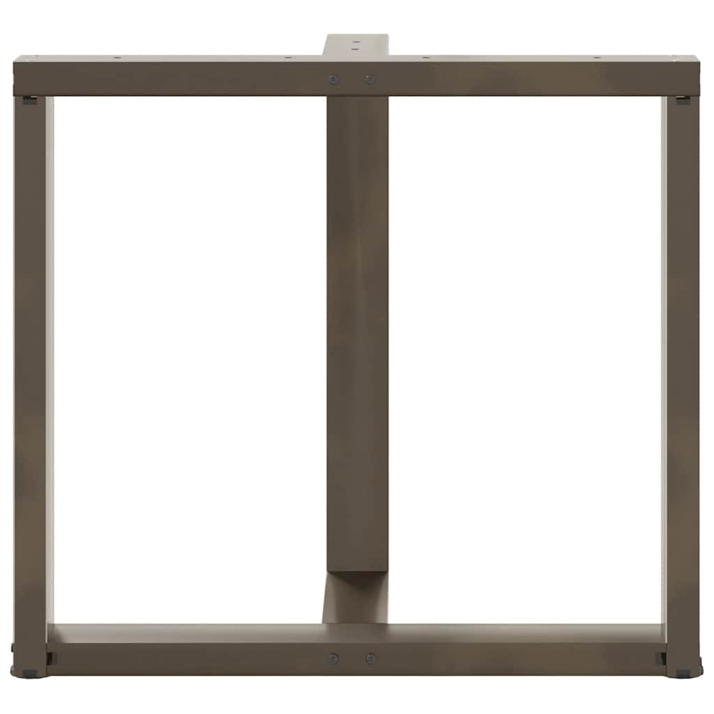 vidaXL Πόδια Τραπεζαρίας σε Σχήμα Τ, 2 τεμ. Μαύρο 80x35x(72-73) εκ. Ατσάλι