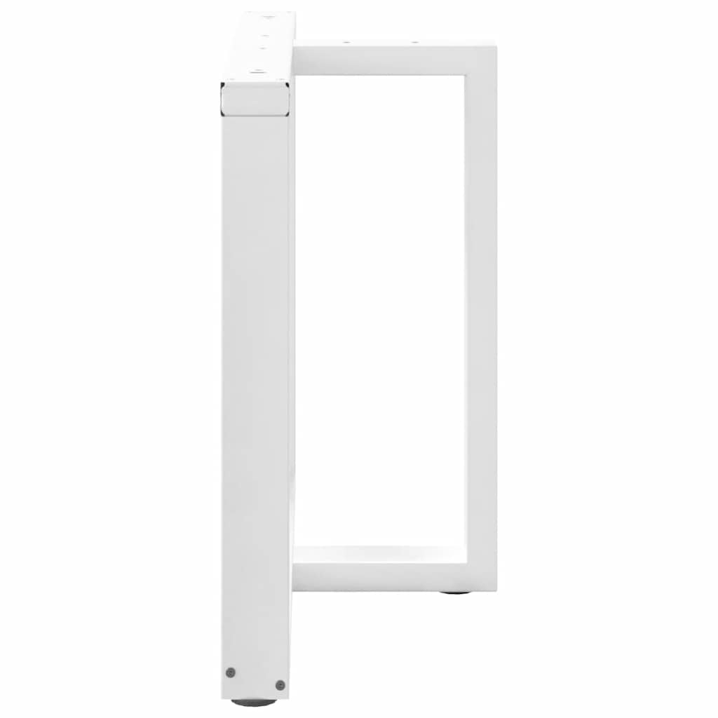 vidaXL Πόδια Τραπεζαρίας σε Σχήμα Τ, 2 τεμ. Λευκά 90x35x(72-73) εκ. Ατσάλι