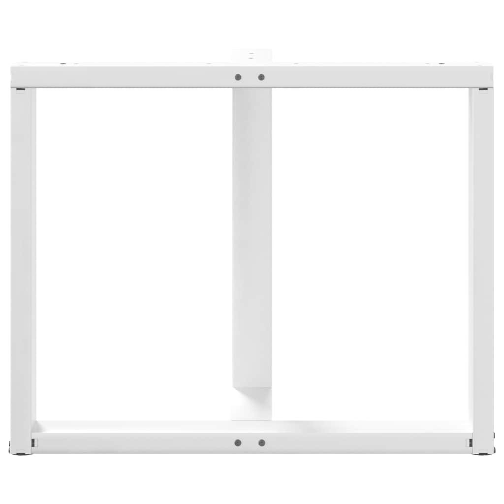 vidaXL Πόδια Τραπεζαρίας σε Σχήμα Τ, 2 τεμ. Λευκά 90x35x(72-73) εκ. Ατσάλι