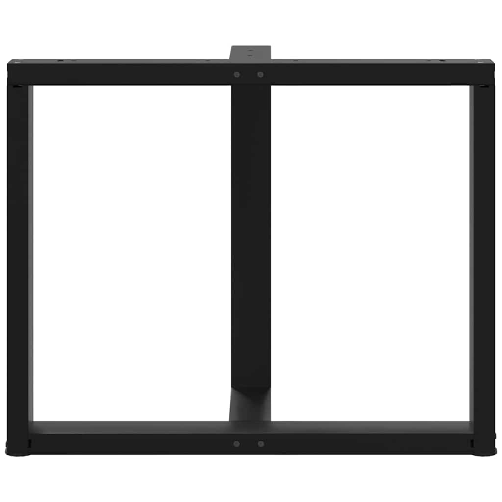 vidaXL Πόδια Τραπεζαρίας σε Σχήμα Τ, 2 τεμ. Μαύρο 100x35x(72-73) εκ. Ατσάλι