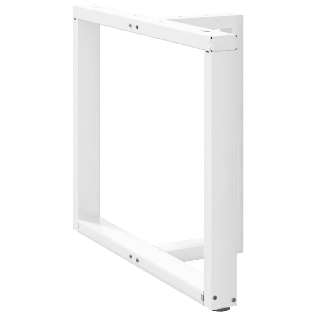vidaXL Πόδια Τραπεζαρίας σε Σχήμα Τ, 2 τεμ. Λευκά 100x35x(72-73) εκ. Ατσάλι