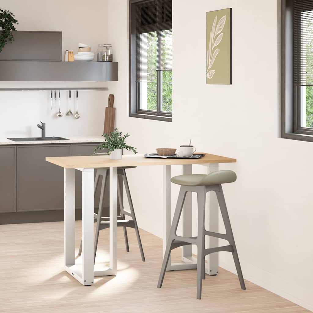 vidaXL Πόδια Τραπεζιού Μπαρ σε Σχήμα Τ, 2 τεμ. Λευκά 60x35x(90-91) εκ. Ατσάλι