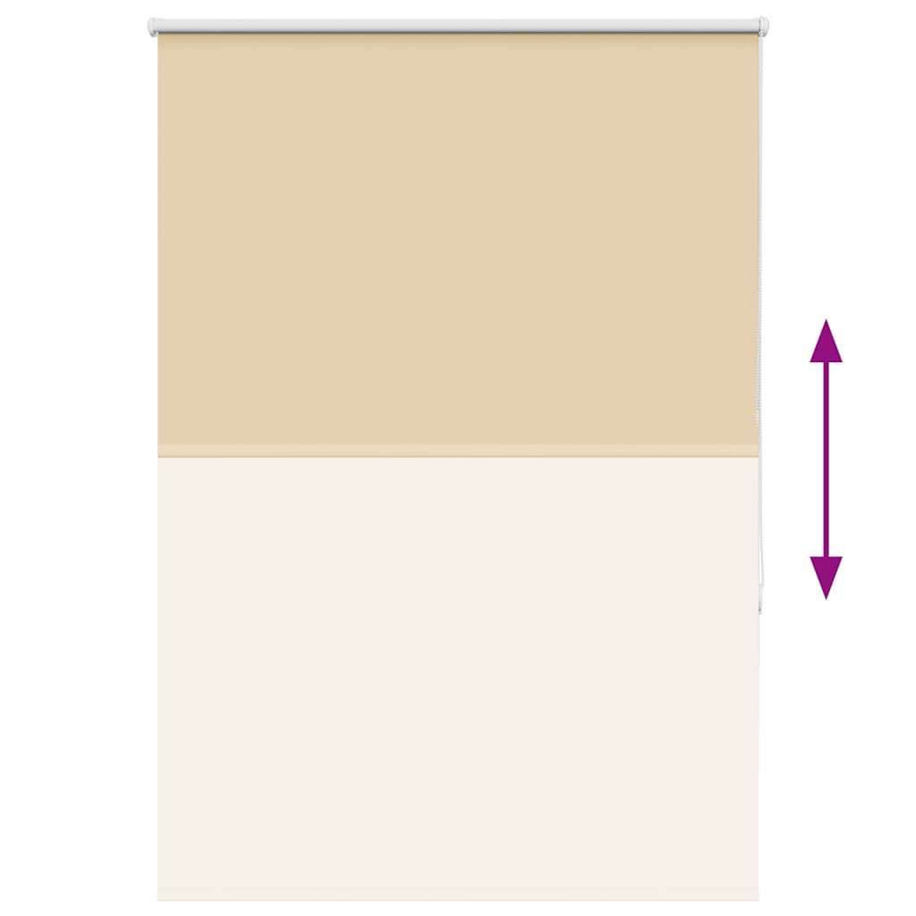 vidaXL Ρολέρ Μπλακάουτ Μπεζ 110x130 cm Πλάτος υφάσματος 105,7 cm