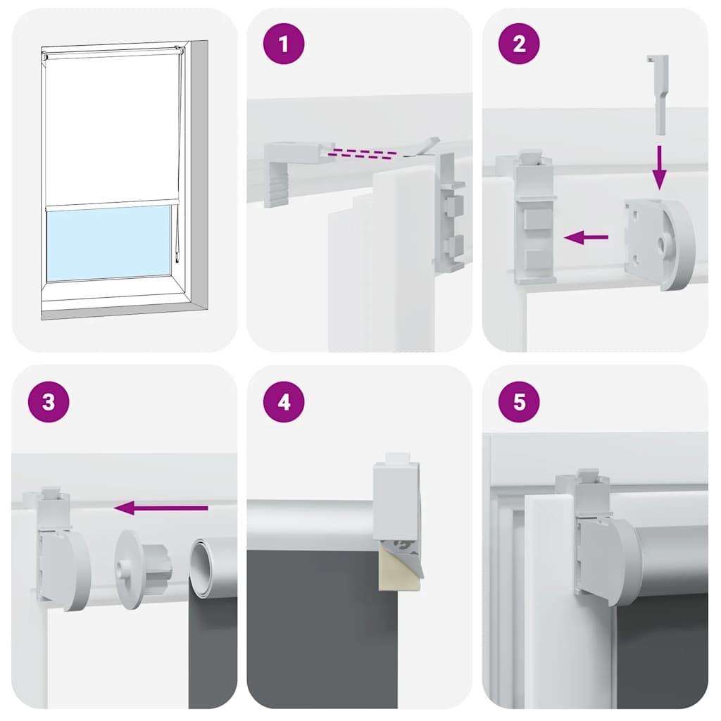 vidaXL Roller Blind Blackout Μαύρο 140x150 cm Πλάτος υφάσματος 136,6cm