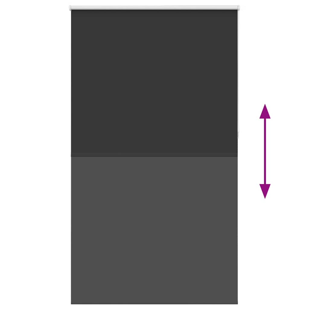 vidaXL Roller Blind Blackout Μαύρο 130x210 cm Πλάτος υφάσματος 126,6cm