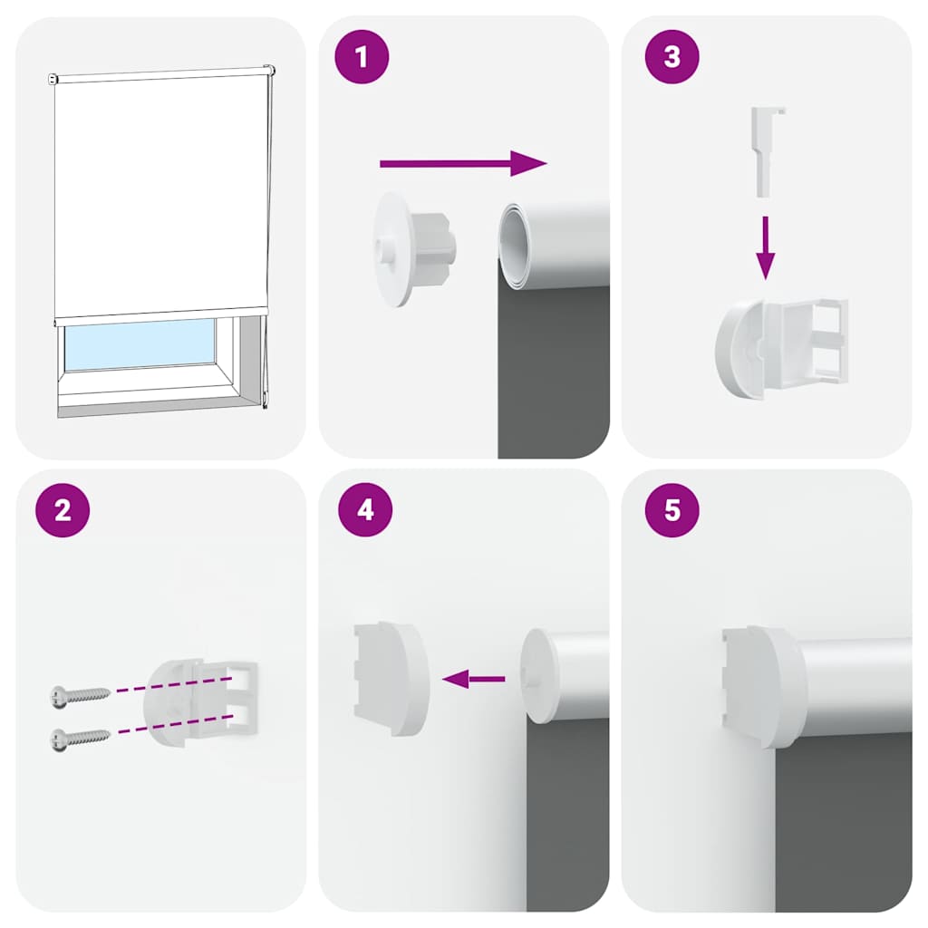 vidaXL Roller Blind Blackout Μαύρο 150x230 cm Πλάτος υφάσματος 146,6cm