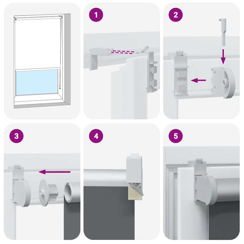 vidaXL Ρολέρ Μπλακάουτ Coffee 145x130 εκ. Πλάτος υφάσματος 141,6εκ.