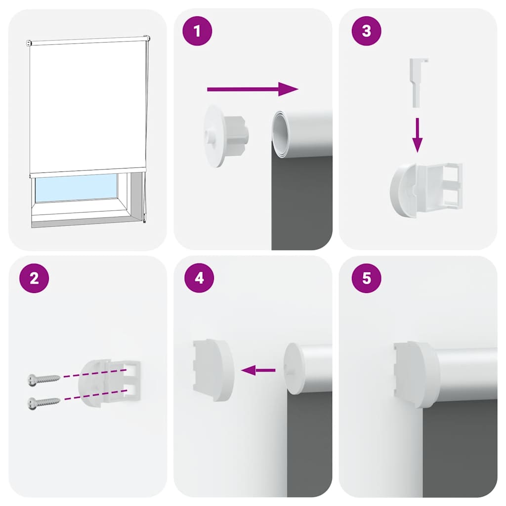 vidaXL Στόρι Συσκότισης Καφέ 135x175 εκ. Πλάτος Υφάσματος 131,6 εκ. Πολυεστέρας